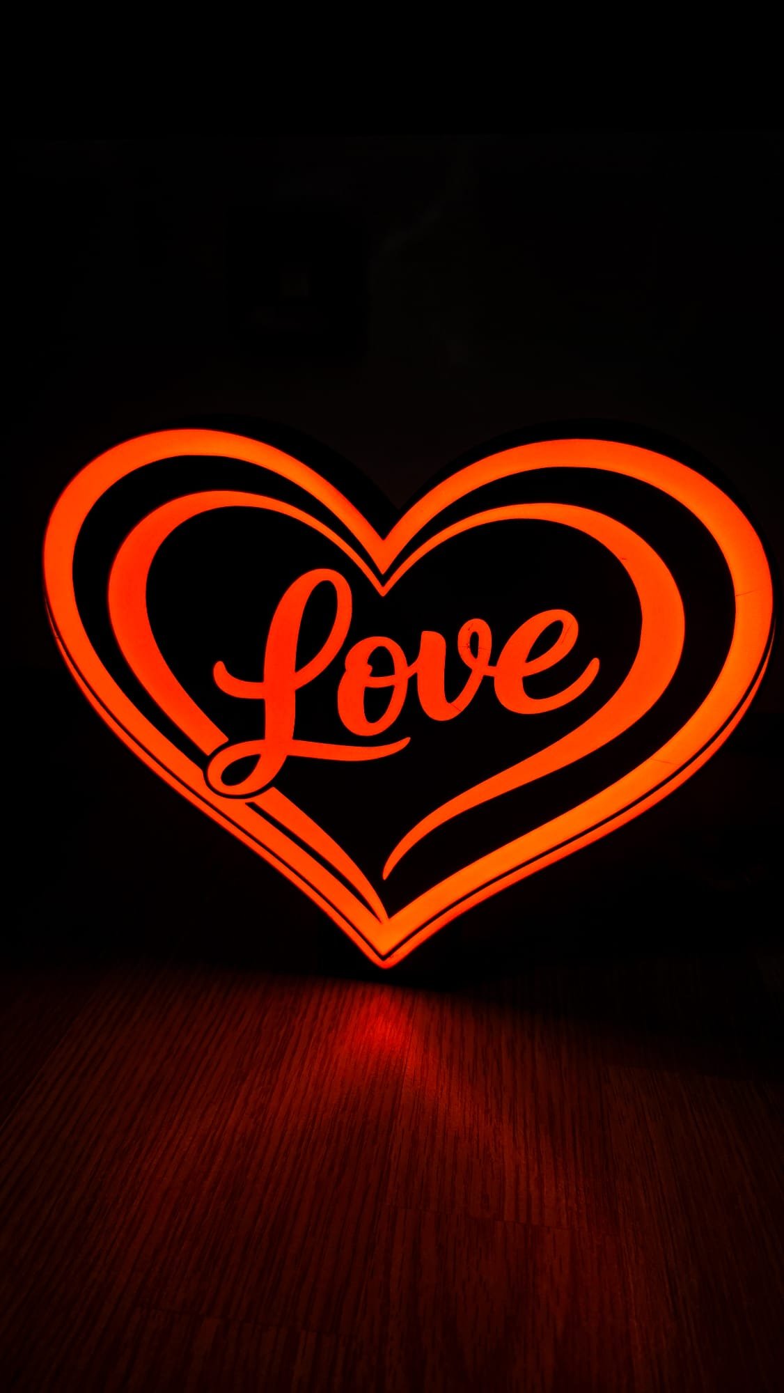 Lampa Inima Love Black Red