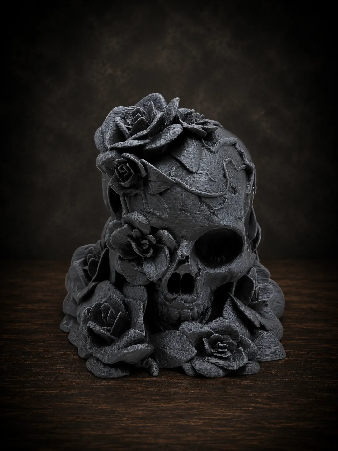 Roses Skull Silver